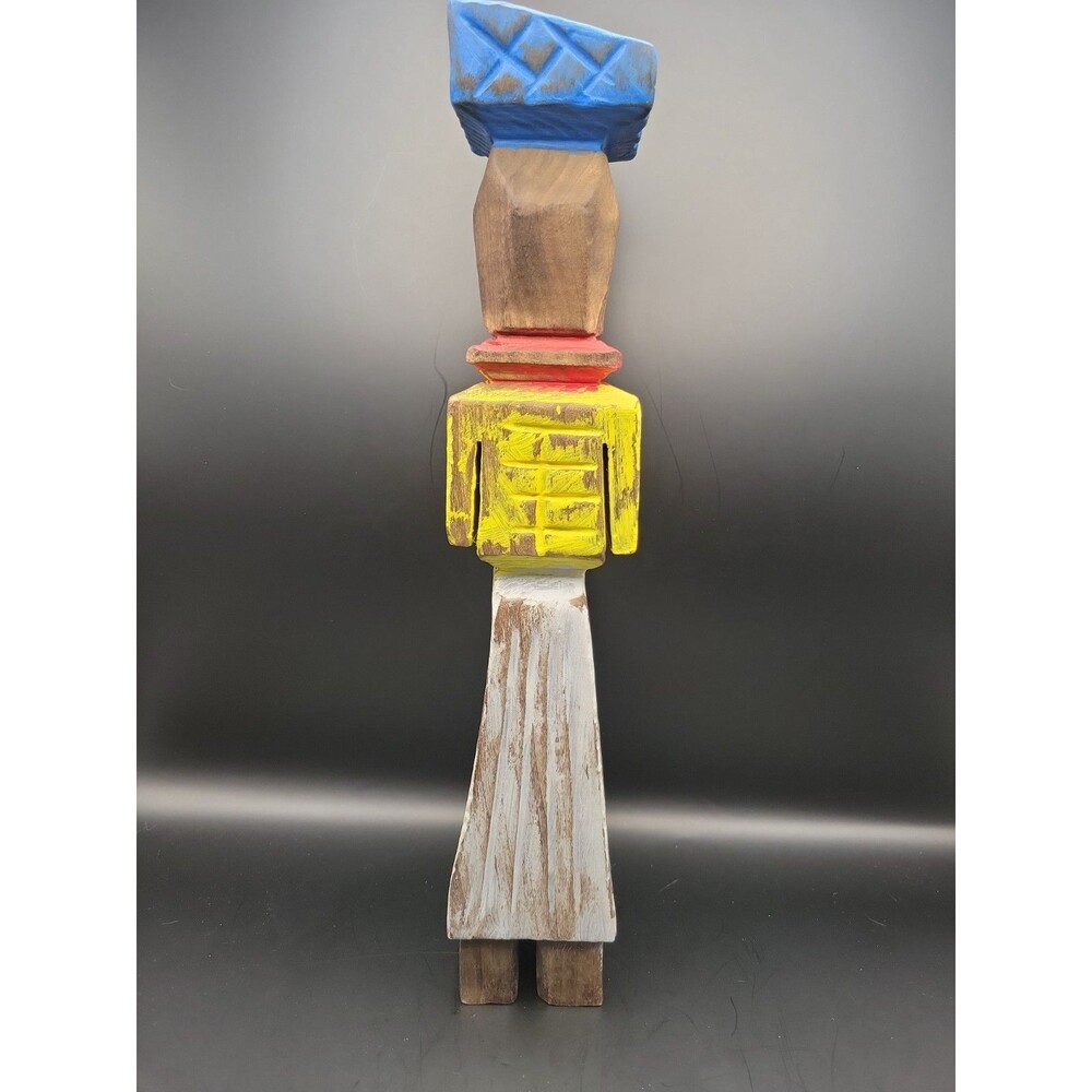 Vintage Hand-Carved Wooden Folk Art 14"